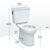 TOTO® Drake® Transitional Two-Piece Round 1.28 GPF Universal Height TORNADO FLUSH® Toilet with CEFIONTECT®, Sedona Beige - CST785CEFG#12