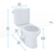 TOTO® Drake® II Two-Piece Elongated 1.28 GPF Universal Height Toilet with CEFIONTECT, Cotton White - CST454CEFG#01
