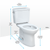 TOTO® Drake® Two-Piece Elongated 1.6 GPF TORNADO FLUSH® Toilet with CEFIONTECT®, Colonial White - CST776CSG#11