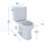 TOTO® Drake® II Two-Piece Round 1.28 GPF Universal Height Toilet with CEFIONTECT, Cotton White - CST453CEFG#01