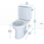 TOTO® Drake® II Two-Piece Round 1.28 GPF Universal Height Toilet with CEFIONTECT and Right-Hand Trip Lever, Cotton White - CST453CEFRG#01