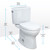 TOTO® Drake® II Two-Piece Elongated 1.28 GPF Universal Height Toilet with CEFIONTECT and SS124 SoftClose Seat, WASHLET+ Ready, Sedona Beige - MS454124CEFG#12