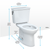 TOTO® Drake® Transitional Two-Piece Elongated 1.28 GPF TORNADO FLUSH® Toilet with CEFIONTECT®, Cotton White - CST786CEG#01