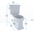 TOTO® Promenade® II Two-Piece Elongated 1.28 GPF Universal Height Toilet with CEFIONTECT, Cotton White - CST404CEFG#01