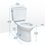 TOTO® Drake®  Two-Piece Elongated 1.6 GPF Universal Height TORNADO FLUSH® Toilet with CEFIONTECT®, Colonial White - CST776CSFG#11