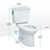 TOTO® Drake® Transitional Two-Piece Elongated 1.28 GPF Universal Height TORNADO FLUSH® Toilet with CEFIONTECT®, Bone - CST786CEFG#03