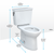 TOTO® Drake® Transitional Two-Piece Elongated 1.28 GPF Universal Height TORNADO FLUSH® Toilet, Ebony - CST786CEF#51