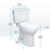 TOTO® Drake® Two-Piece Elongated 1.6 GPF Universal Height TORNADO FLUSH® Toilet with CEFIONTECT® and SoftClose® Seat, WASHLET®+ Ready, Cotton White - MS776124CSFG#01