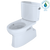 TOTO® Vespin® II Two-Piece Elongated 1.28 GPF Universal Height Skirted Toilet with CEFIONTECT and Right-Hand Trip Lever, Cotton White - CST474CEFRG#01