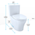 TOTO® Aquia® IV Two-Piece Elongated Dual Flush 1.28 and 0.9 GPF Universal Height Toilet with CEFIONTECT®, WASHLET®+ Ready, Bone - MS446124CEMFGN#03