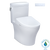 TOTO® WASHLET®+ Aquia IV® Cube Two-Piece Elongated Dual Flush 1.28 and 0.9 GPF Toilet with S7 Contemporary Bidet Seat, Cotton White - MW4364726CEMFGN#01