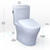 TOTO® WASHLET®+ Aquia IV® Cube Two-Piece Elongated Dual Flush 1.28 and 0.9 GPF Toilet with S7 Contemporary Bidet Seat, Cotton White - MW4364726CEMFGN#01