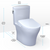 TOTO® WASHLET®+ Aquia IV® Cube Two-Piece Elongated Dual Flush 1.28 and 0.9 GPF Toilet with Auto Flush S7 Contemporary Bidet Seat, Cotton White - MW4364726CEMFGNA#01