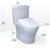 TOTO® WASHLET®+ Aquia® IV Two-Piece Elongated Dual Flush 1.28 and 0.9 GPF Toilet with Auto Flush S7 Contemporary Bidet Seat, Cotton White - MW4464726CEMFGNA#01