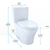 TOTO® Aquia IV WASHLET+ Two-Piece Elongated Dual Flush 1.28 and 0.9 GPF Toilet with CEFIONTECT, Bone - MS446124CEMGN#03