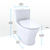 TOTO® Aquia® IV One-Piece Elongated Dual Flush 1.28 and 0.9 GPF Universal Height, WASHLET®+ Ready Toilet with CEFIONTECT®, Cotton White- MS646234CEMFGN#01