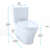 TOTO® Aquia® IV Two-Piece Elongated Dual Flush 1.28 and 0.9 GPF Toilet with CEFIONTECT® and SoftClose® Seat, WASHLET®+ Ready, Cotton White - MS446234CEMGN#01