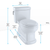 TOTO® Eco Guinevere® Elongated 1.28 GPF Universal Height Skirted Toilet with CEFIONTECT® and SoftClose Seat, Colonial White - MS974224CEFG#11