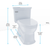 TOTO® Eco Soirée® One Piece Elongated 1.28 GPF Universal Height Skirted Toilet with CEFIONTECT, Colonial White - MS964214CEFG#11