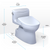 TOTO® WASHLET®+ Carolina® II One-Piece Elongated 1.28 GPF Toilet and WASHLET®+ S7 Contemporary Bidet Seat, Cotton White - MW6444726CEFG#01