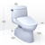 TOTO® WASHLET®+ Carlyle® II 1G® One-Piece Elongated 1.0 GPF Toilet with Auto Flush WASHLET®+ S7A Contemporary Bidet Seat, Cotton White - MW6144736CUFGA#01