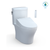 TOTO® WASHLET®+ Aquia IV® Cube Two-Piece Elongated Dual Flush 1.28 and 0.9 GPF Toilet with C5 Bidet Seat, Cotton White - MW4363084CEMFGN#01