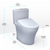 TOTO® WASHLET®+ Aquia® IV One-Piece Elongated Dual Flush 1.28 and 0.9 GPF Toilet with Auto Flush S7A Contemporary Bidet Seat, Cotton White - MW6464736CEMFGNA#01
