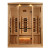 Golden Designs 3-Person Full Spectrum PureTech™ Near Zero EMF FAR Infrared Sauna with Himalayan Salt Bar (Canadian Hemlock) - GDI-8030-03
