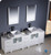 Fresca Torino FVN62-72WH-VSL 84" White Modern Double Sink Bathroom Vanity Cabinet w/ 3 Side Cabinets & Vessel Sinks - White