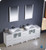 Fresca Torino FVN62-72WH-UNS 84" White Modern Double Sink Bathroom Vanity Cabinet w/ 3 Side Cabinets & Undermount Sinks - White