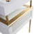 Fine Fixtures Dakota Vanity Cabinet 30 Inch Wide - White With Satin Brass Hardware - DA30WH-DAH30SB-VEA3018W