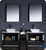 Fresca Torino FVN62-301230ES-VSL 72" Espresso Modern Double Sink Bathroom Vanity Cabinet w/ Side Cabinet & Vessel Sinks - Espresso