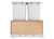 Rev-A-Shelf 4VLWCSC-2150DM-2 Wood Bottom Mount Pullout Waste/Trash Container w/ Soft-Close