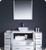 Fresca Torino FVN62-123612WH-VSL 60" White Modern Bathroom Vanity Cabinet w/ 2 Side Cabinets & Vessel Sink - White