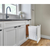 Rev-A-Shelf RV-932PB Single 30 Quart Bottom Mount Waste Container 3/4 Extension Slides - White