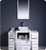Fresca Torino FVN62-122412WH-VSL 48" White Modern Bathroom Vanity Cabinet w/ 2 Side Cabinets & Vessel Sink - White