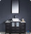 Fresca Torino FVN62-122412ES-VSL 48" Espresso Modern Bathroom Vanity Cabinet w/ 2 Side Cabinets & Vessel Sink - Espresso