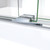 Dreamline SDVH54W760VXX01 Sapphire-V 50 - 54 inch W x 76 inch H Semi-Frameless Bypass Shower Door in Chrome