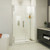Dreamline SDAD56W721VXX04 Ascend 56 - 57 inch W x 72 inch H Frameless Pivot Shower Door in Brushed Nickel Dreamline SDAD56W721VXX04 Ascend 56 - 57 inch W x 72 inch H Frameless Pivot Shower Door in Brushed Nickel
