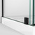 Dreamline SHEN-6434480-09 Enigma Air 34 3/4 inch D x 48 3/8 inch W x 76 inch H Frameless Sliding Shower Enclosure in Matte Black