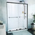 Dreamline SDHA60W760VXX09 Harmony 56 - 60 inch W x 76 inch H Semi-Frameless Bypass Shower Door in Matte Black