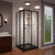 Dreamline DL-6709-88-09 Cornerview 42 inch D x 42 inch W x 74 3/4 inch H Framed Sliding Shower Enclosure in Matte Black with Shower Base Kit