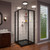 Dreamline DL-6709-88-09 Cornerview 42 inch D x 42 inch W x 74 3/4 inch H Framed Sliding Shower Enclosure in Matte Black with Shower Base Kit