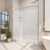 Dreamline D2226034XXR0001 Flex 34 inch D x 60 inch W x 78 3/4 inch H Semi-Frameless Pivot Shower Door in Chrome, Right Drain Shower Base, and Wall Kit in White Dreamline D2226034XXR0001 Flex 34 inch D x 60 inch W x 78 3/4 inch H Semi-Frameless Pivot Shower Door in Chrome, Right Drain Shower Base, and Wall Kit in White