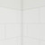 Dreamline WKDS623684XTS00 DreamStone 36 inch D x 62 inch W x 84 inch H Shower Wall Kit in White Traditional Subway Pattern