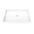 Dreamline BWDS60421TC0001 DreamStone 42 inch D x 60 inch W Center Drain Shower Base and Traditional Subway Wall Kit in White