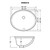 Ruvati 16 x 13 inch Undermount Bathroom Sink Biscuit Oval Porcelain Ceramic with Overflow - RVB0618BC