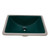Ruvati 17 x 12 inch Undermount Bathroom Vanity Sink Emerald Green Rectangular Porcelain Ceramic with Overflow - RVB0718EG