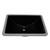 Ruvati 18 x 13 inch Undermount Bathroom Sink Black Rectangular Porcelain Ceramic with Overflow - RVB0720BK