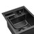 Ruvati 20 inch Gunmetal Black Stainless Steel RV Sink With Concealed Faucet and Soap DIspenser - RVH8272BL